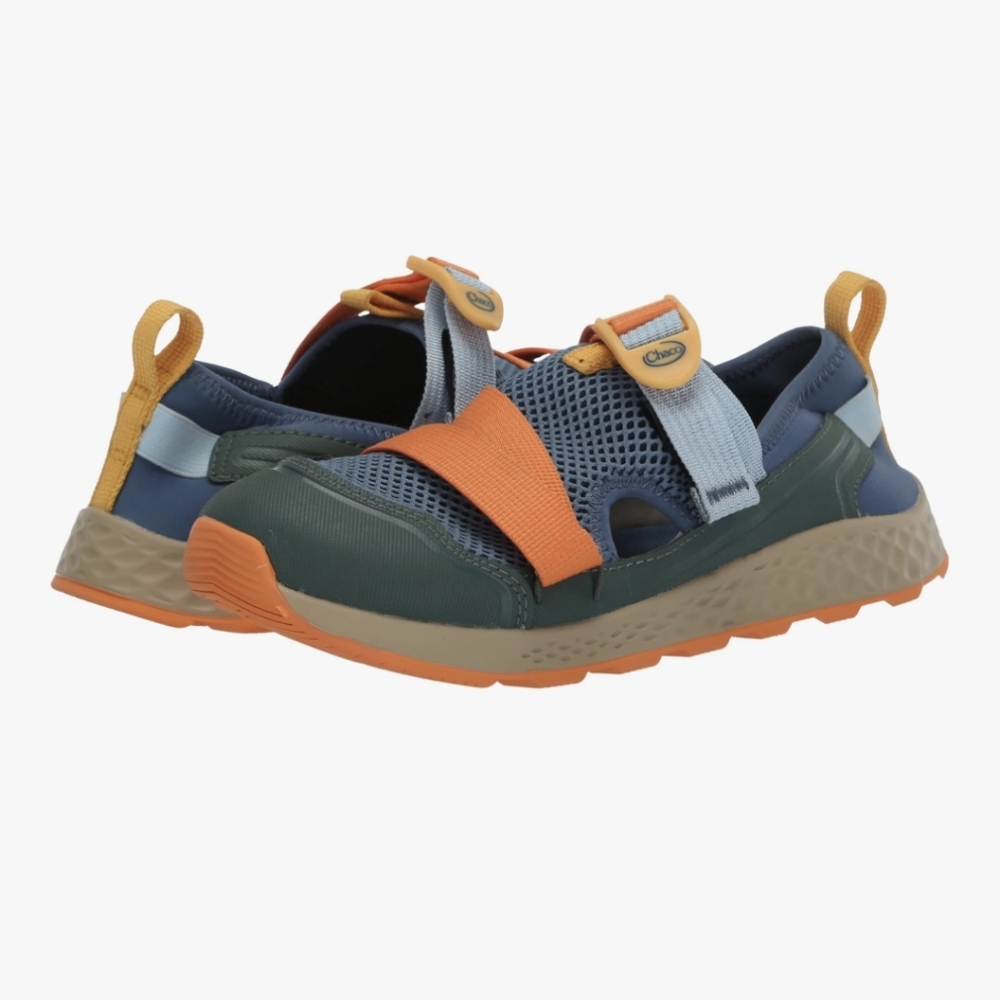 Chaco Kids Multicolor Sport Sandals - Orange, Blue, Green